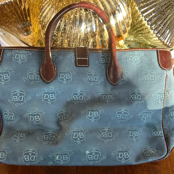 Dooney and Burke Denim & Brown Bag - Picture 1 of 16